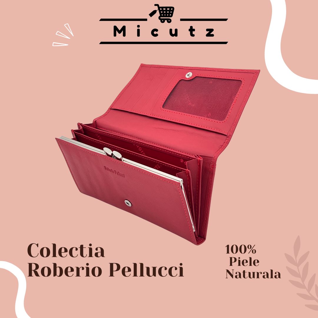 portofel dama rosu Roberio Pellucci